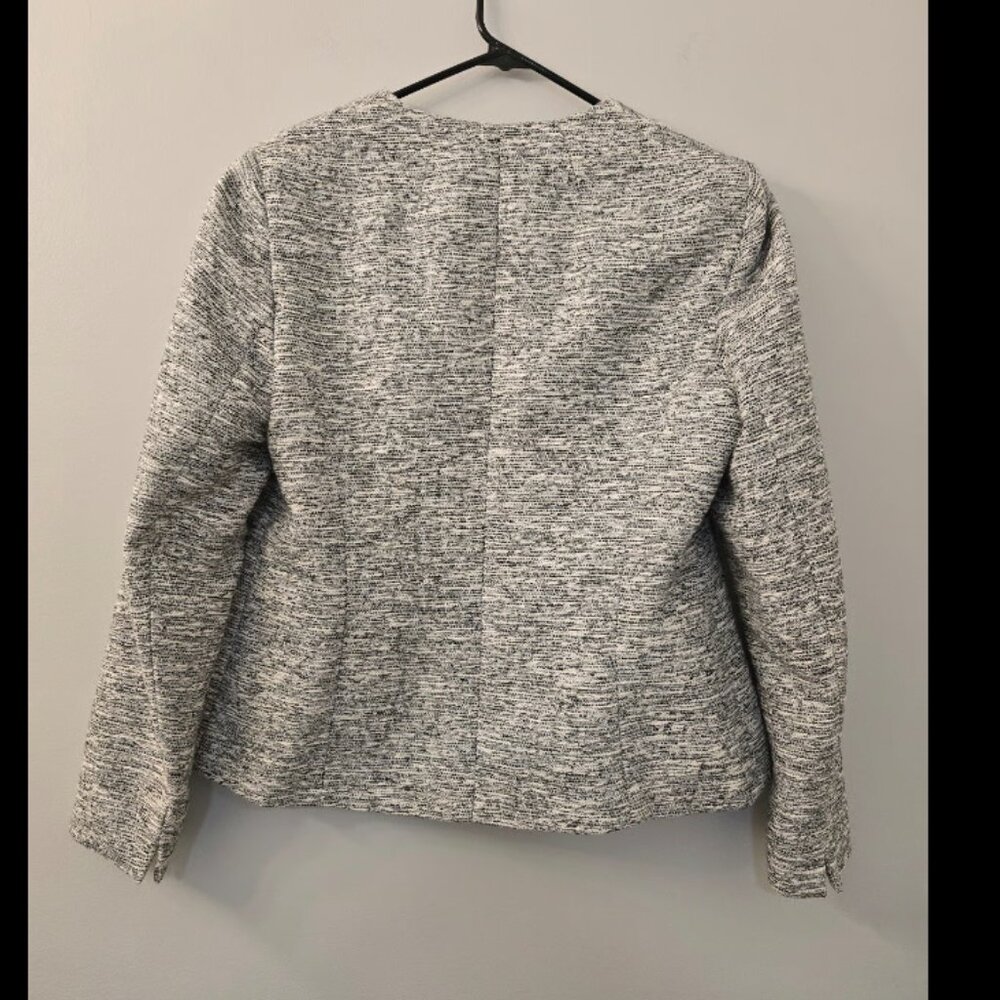 Anne Klein Collarless Tweed Blazer - Like New & Just Dry-Cleaned! - Size 14 - Picture 2 of 4